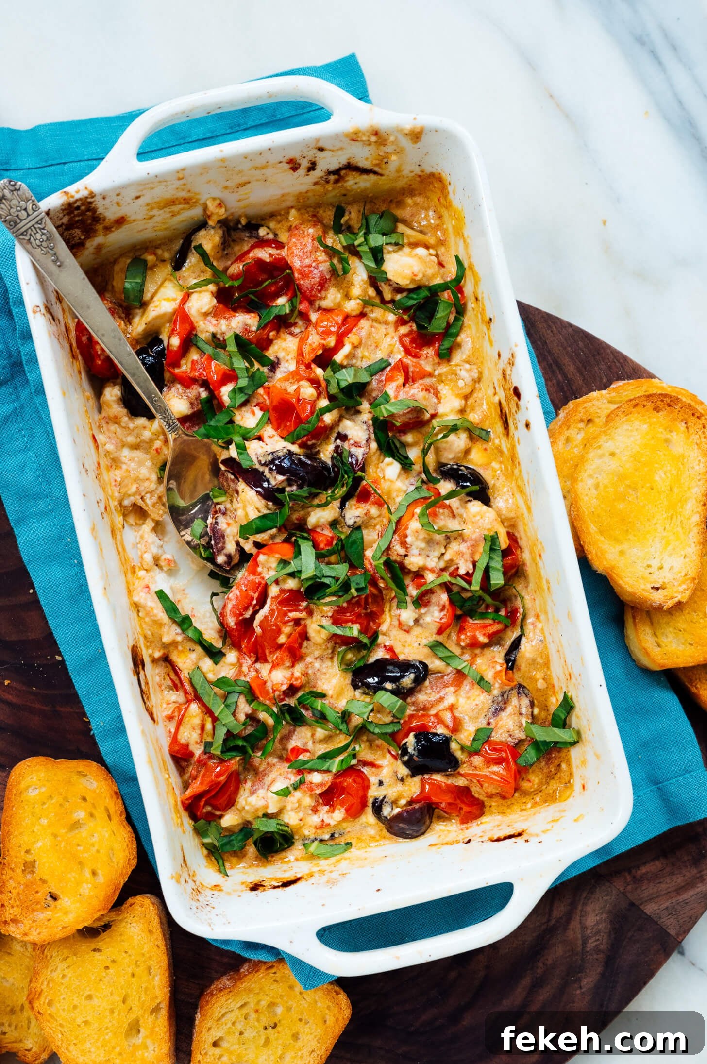 Creamy Baked Feta and Roasted Cherry Tomato Dip 2 baked feta dip recipe