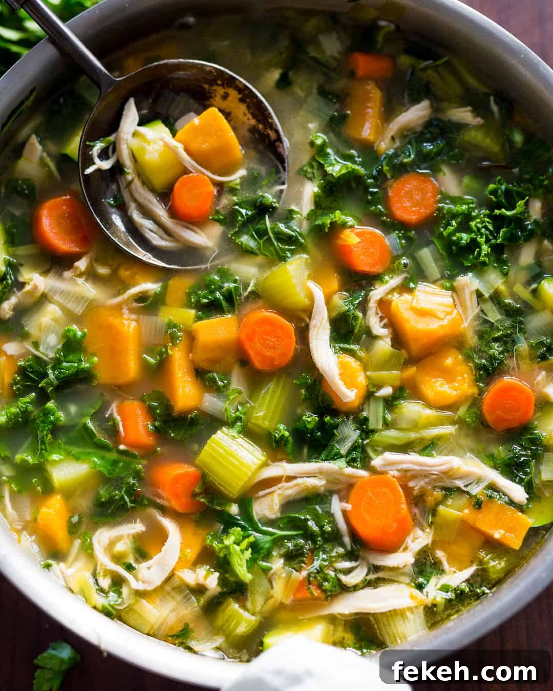 Leftover Turkey Sweet Potato Kale Soup Whole30 Paleo Primal Gourmet Easy Leftovers Thanksgiving Recipe
