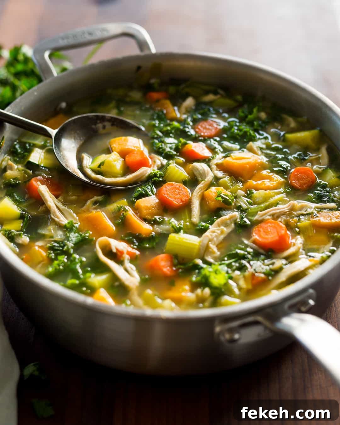 Leftover Turkey Sweet Potato Kale Soup Whole30 Paleo Primal Gourmet Easy Leftovers Thanksgiving Recipe