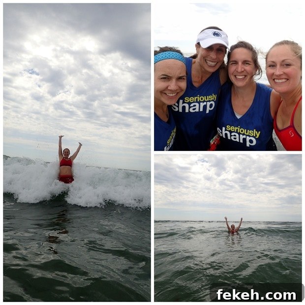 swimming in the ocean in maine