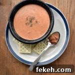 A bowl of Tomato Basil Super Soup