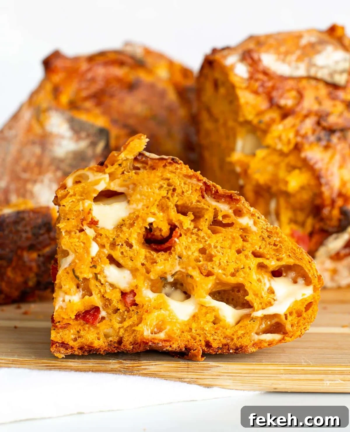 Sourdough Pizza Bread Recipe for Crispy, Flavorful Crust 4 A slice of pizza sourdough bread with melty cheese and pepperoni throughout.