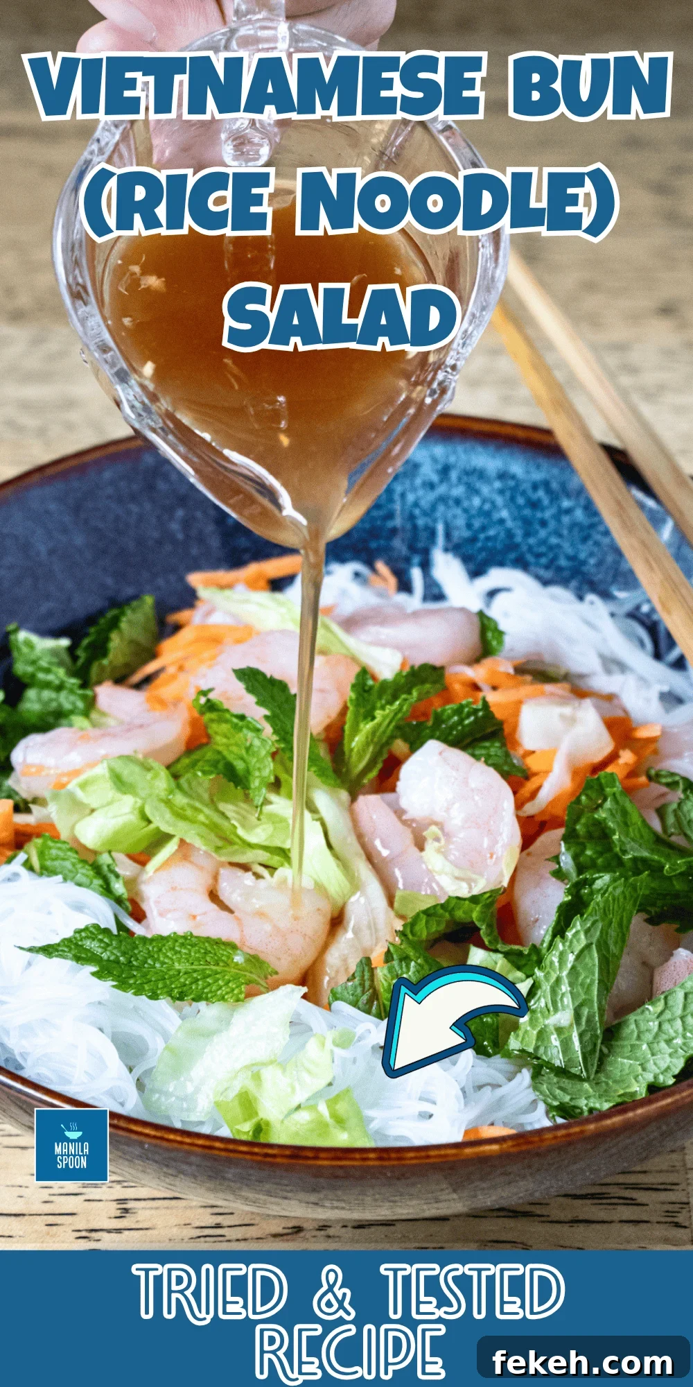 Bún Tôm Vietnamese Rice Noodle Salad with Grilled Shrimp 3 Bun Tom Shrimp Noodle Salad