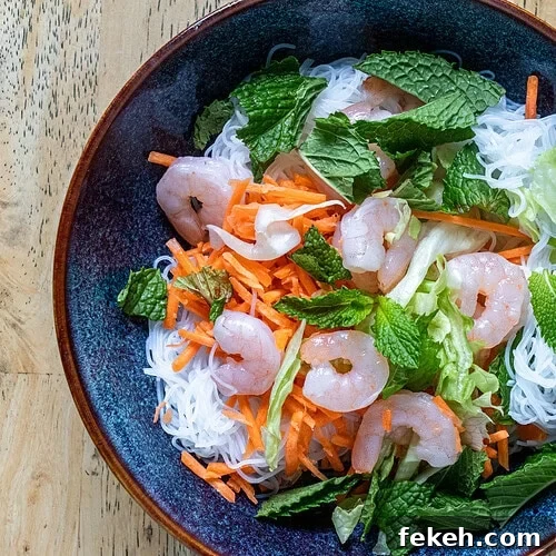 Bún Tôm Vietnamese Rice Noodle Salad with Grilled Shrimp 6 Recipe image