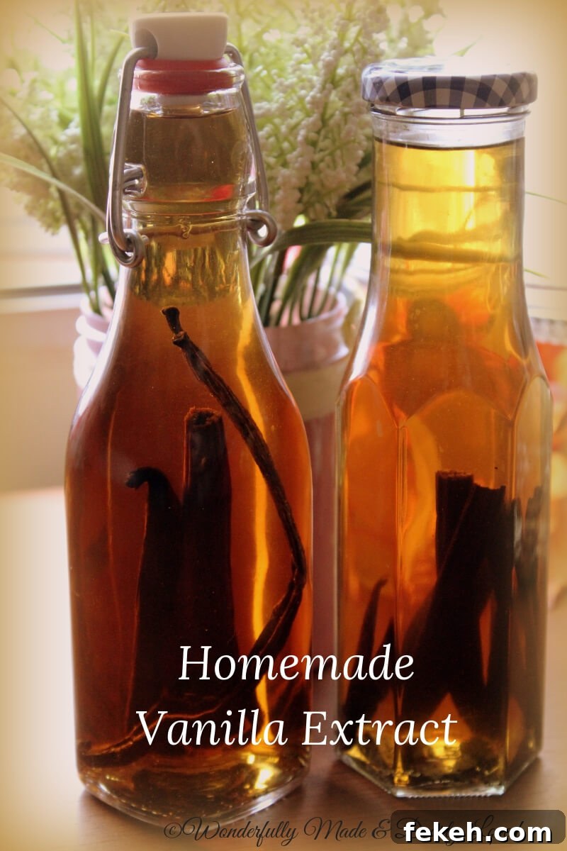 How to Make Rich Homemade Vanilla Extract at Home 2 Bottles of Homemade Vanilla Extract
