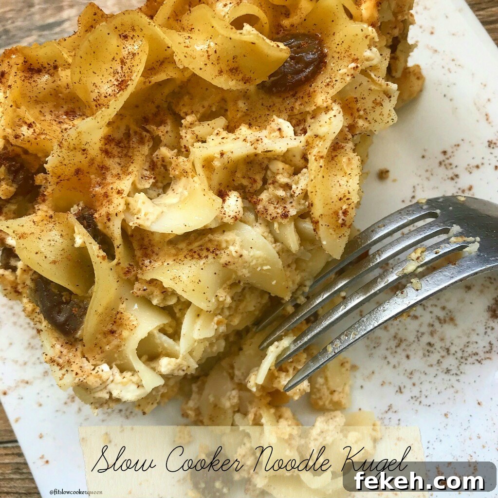 Slow Cooker Noodle Kugel Casserole (Video Guide) 2 Make sure you grease the slow cooker generously.