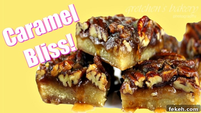Salted Caramel Pecan Bars Recipe with Crunchy Shortbread 4 Caramel Pecan Bars