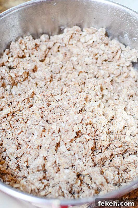 Bowl of raspberry oatmeal bar dough