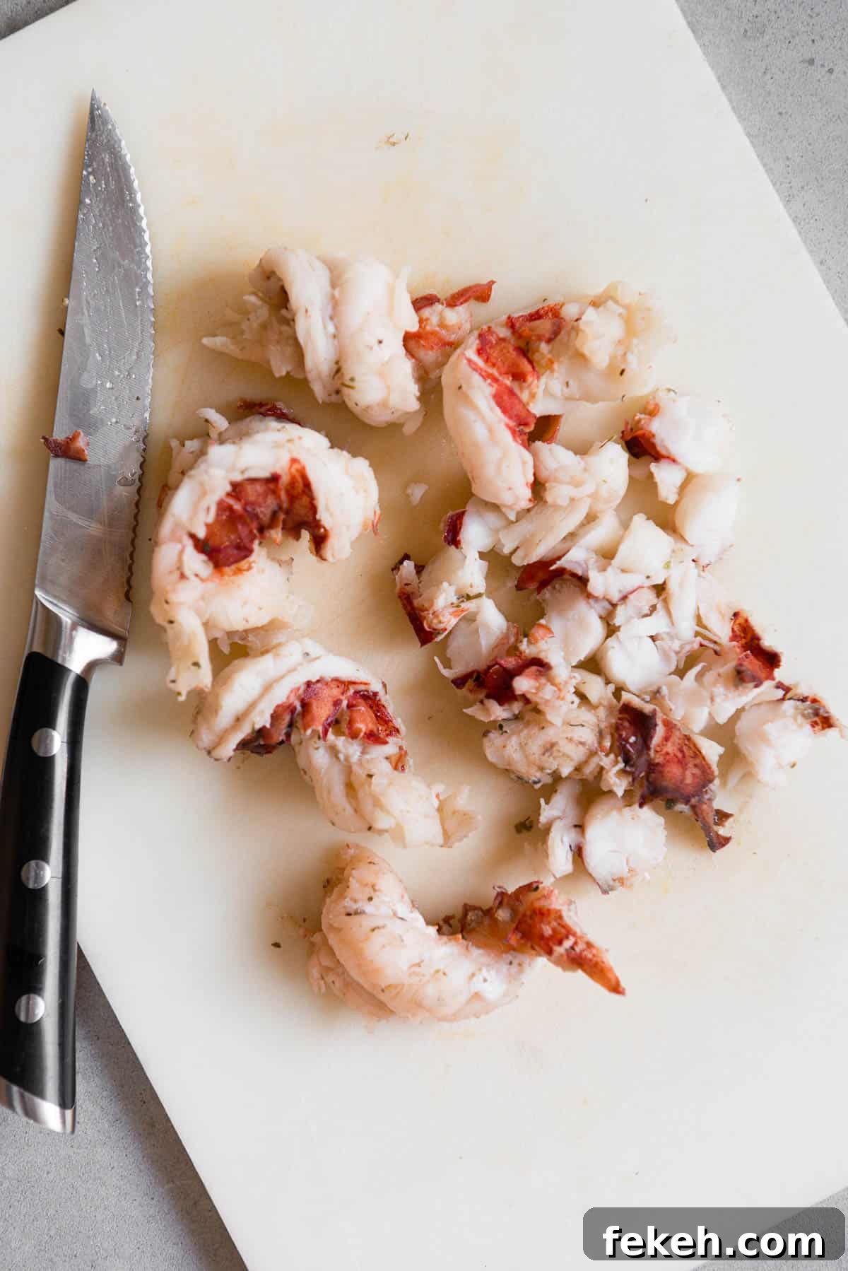 chopped cooked lobster meat