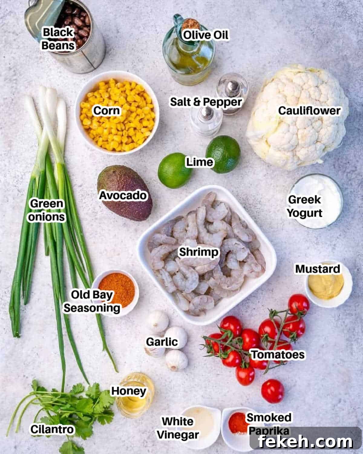 Spicy Lime Shrimp Burrito Bowl with Cilantro Rice 3 ingredients to make shrimp burrito bowl.