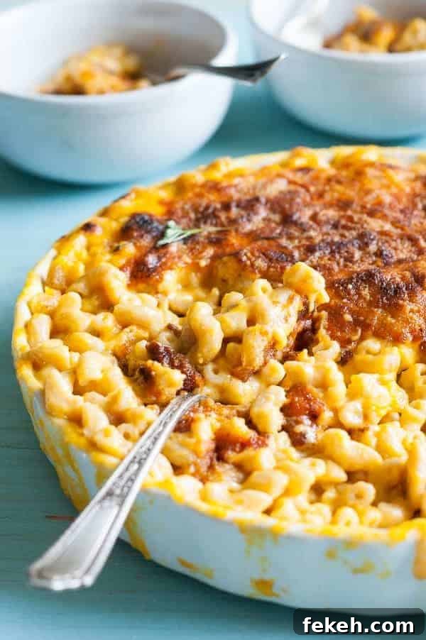 healthy butternut squash mac and cheese