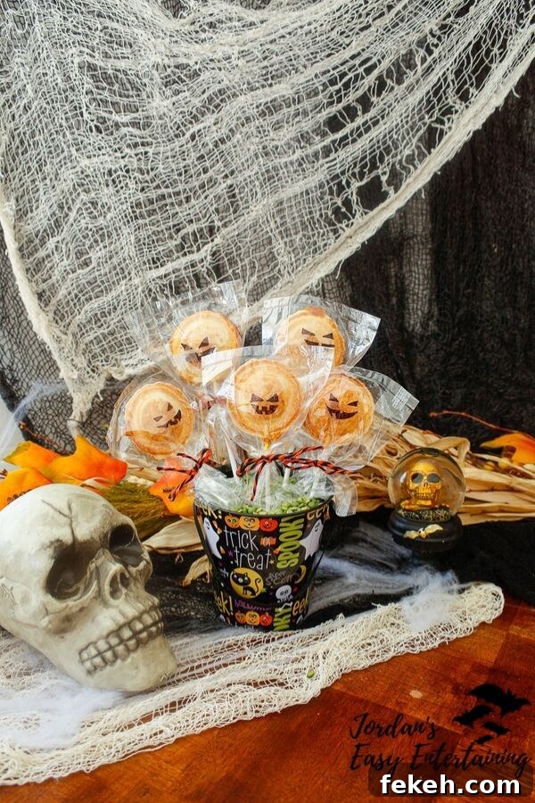Jack-o'-Lantern Pumpkin Pie Pops Recipe for Halloween Treats 3 img 5712 3