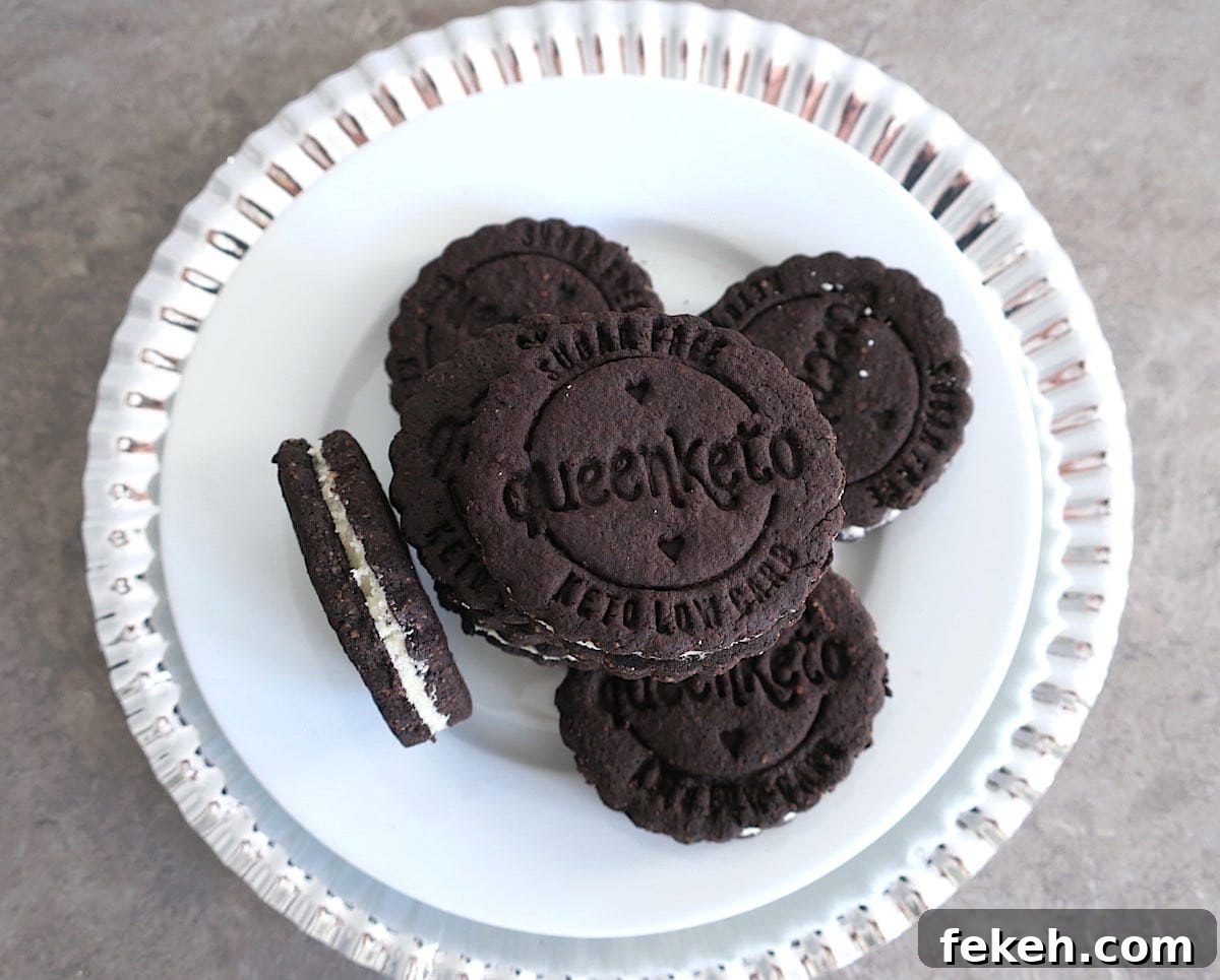 Sugar-Free Low-Carb Copycat Oreos: Homemade Keto Sandwich Cookies 2 Sugar Free & Low Carb Copycat Oreos