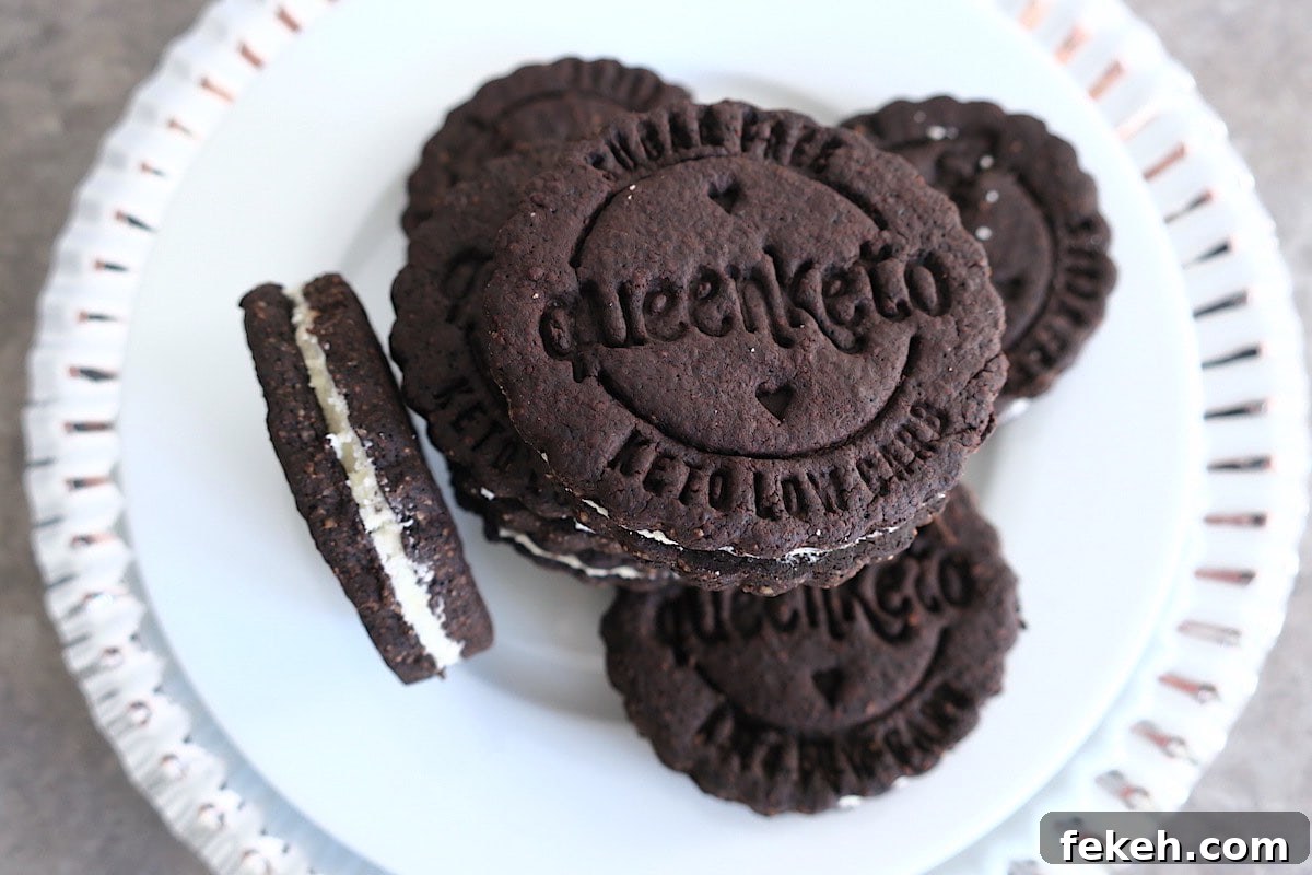 Sugar-Free Low-Carb Copycat Oreos: Homemade Keto Sandwich Cookies 3 Sugar Free & Low Carb Copycat Oreos