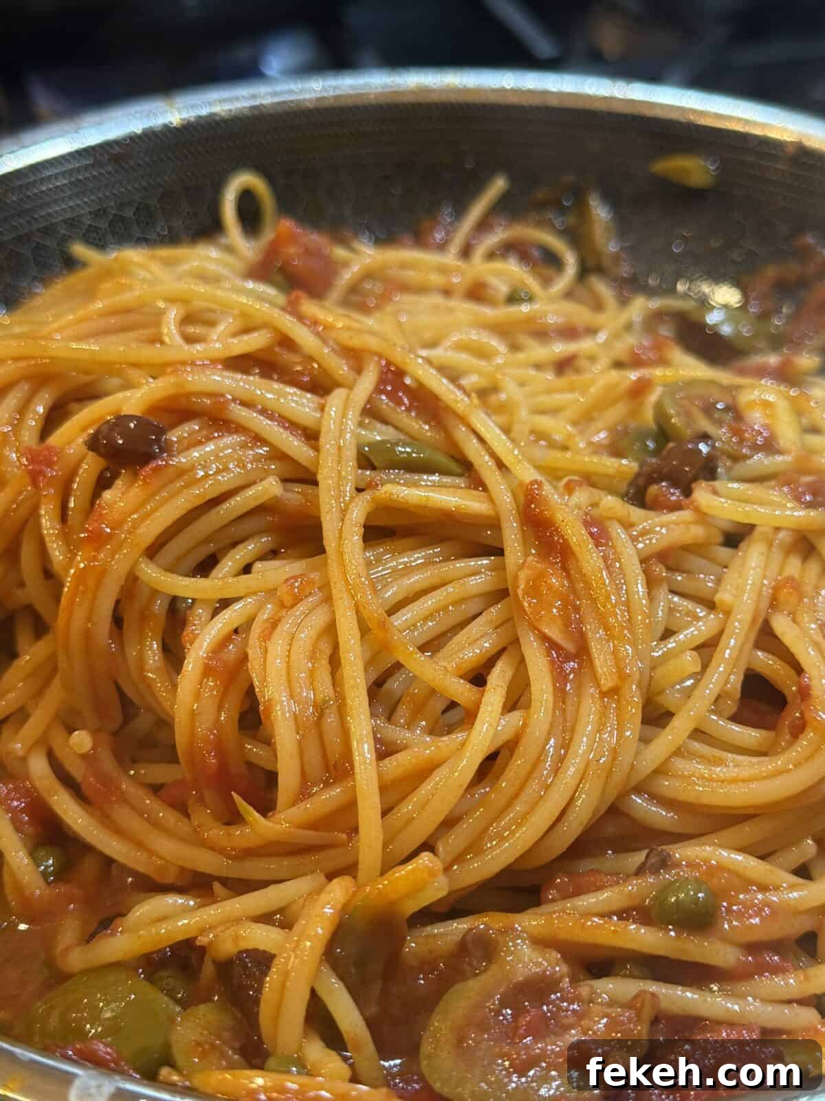 Serving of puttanesca
