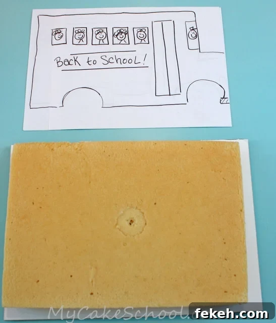 Back to School Cake tutorial Back to School Cake step image
