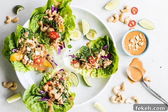 12 Clean-Eating Recipes You’ll Love from 2017 13 Thai Chicken Lettuce Wraps / These are a flavor explosion! Ginger, chili, and Thai basil make these are super delicious, healthy meal. Paleo and Whole30 compliant.