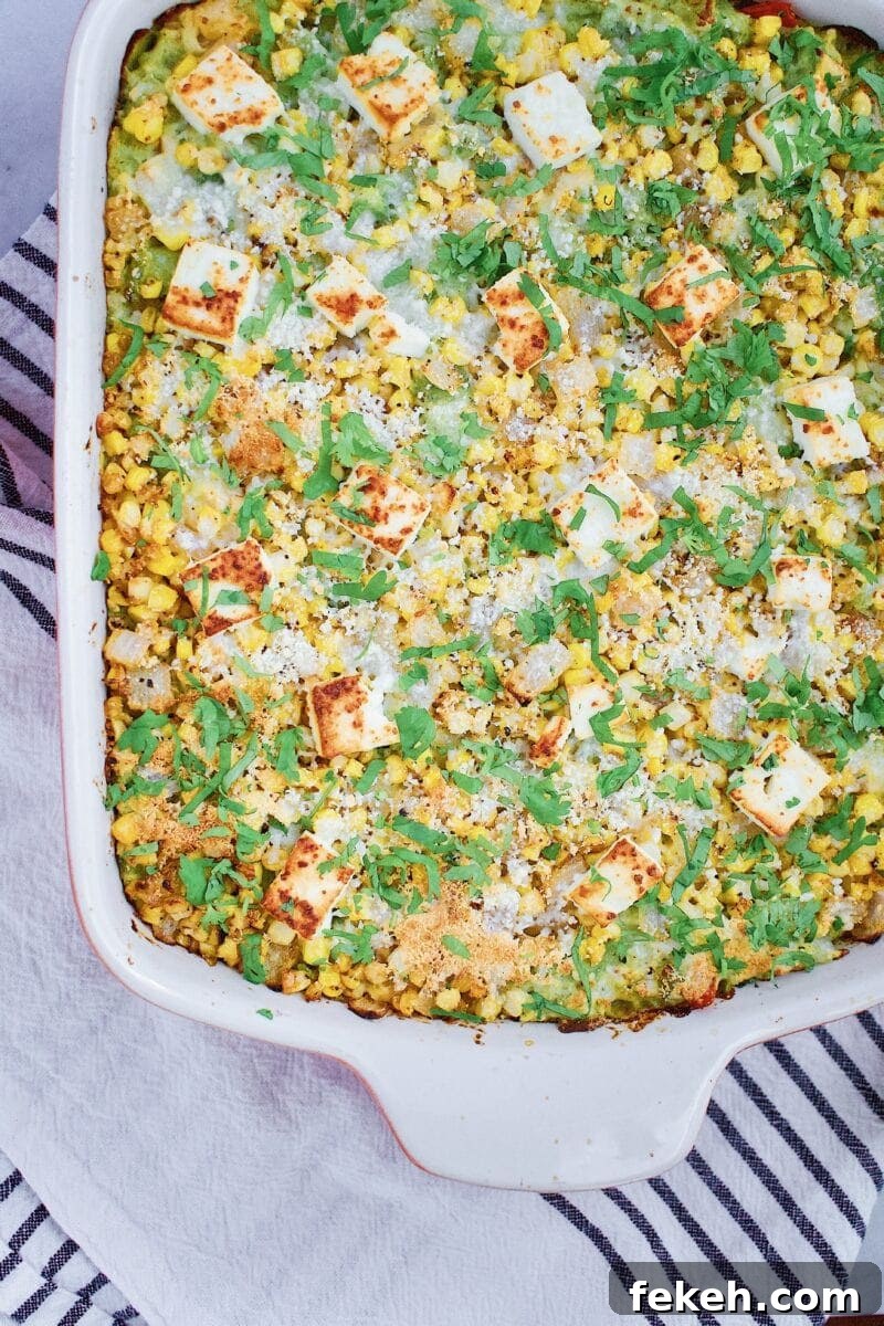 Creamy Chicken Enchilada Casserole Topped with Mexican Street Corn 7 Chicken Enchilada Casserole