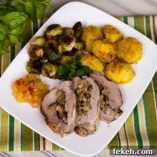 Apple Stuffed Pork Tenderloin