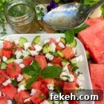 Watermelon, Cucumber & Feta Summer Salad Recipe 6 watermelon salad with dressing