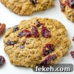 Breakfast Oatmeal Cranberry Pecan Cookies - Featured Image