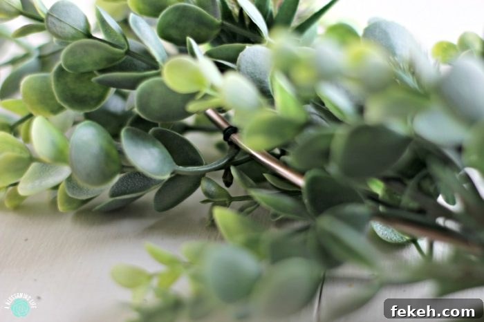 Wreath with greenery attached