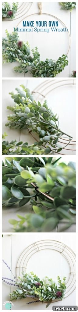 Hanging minimalist wreath