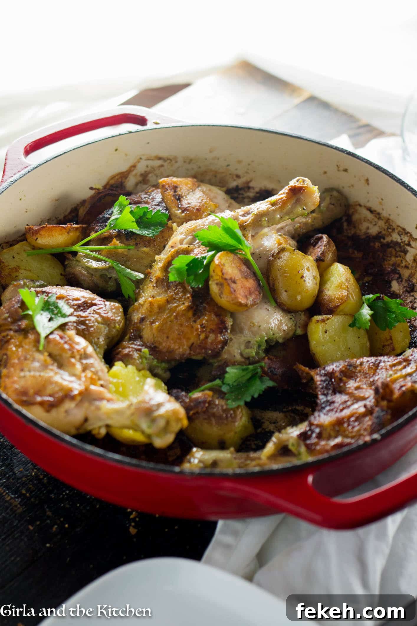 One Pot Garlic Chicken and Potatoes