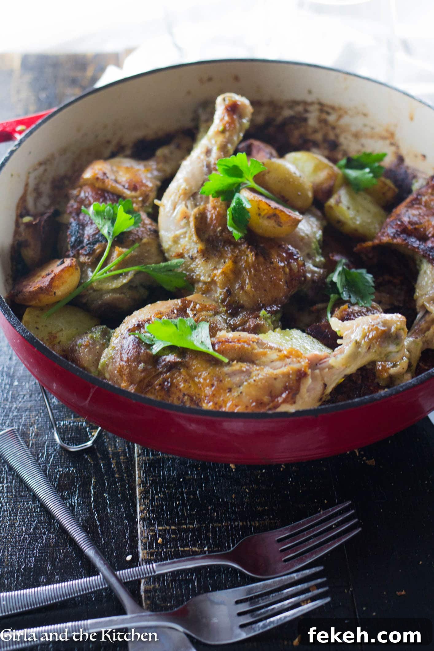 One Pot Garlic Chicken and Potatoes