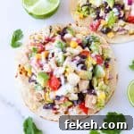 Close up shot of chicken tostadas.