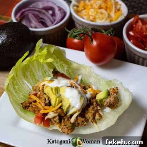 Low Carb Lettuce wrapped tacos