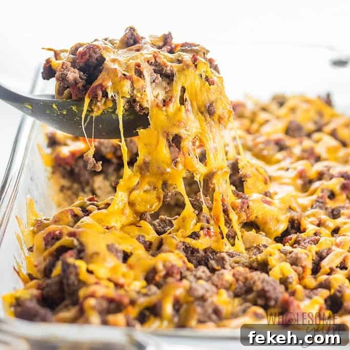 Image for Easy Low Carb Keto Cheeseburger Casserole Recipe | Wholesome Yum