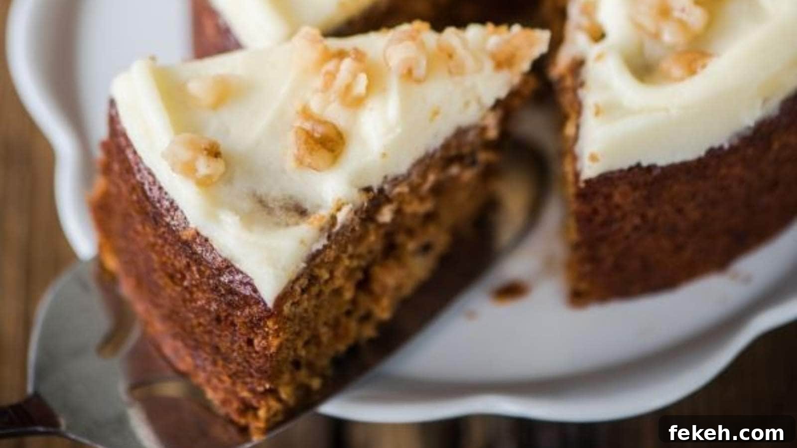 19 Kid-Approved Recipes Kids Beg For (Parents Love Them Too) 14 One piece of carrot cake being pulled away from the rest of the cake with a silver spatula.