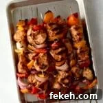 grilled rainbow kabobs with chicken