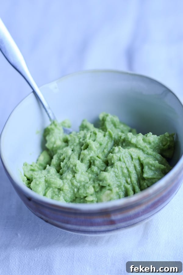 Decadent Chocolate Mint Cookie Recipes for Mint Lovers 4 A small bowl with mashed avocado in it