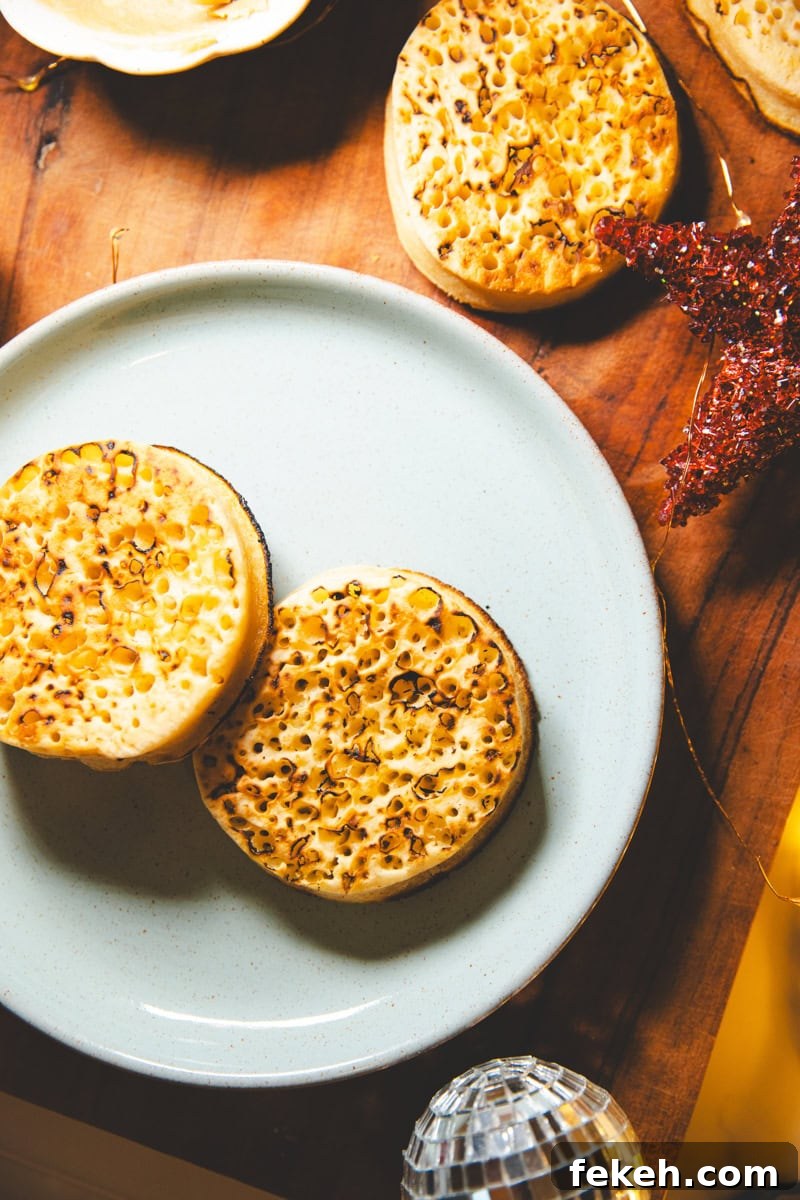 Homemade Crumpets with Whipped Honey Butter Recipe 3 Homemade Crumpets - Georgie Eats