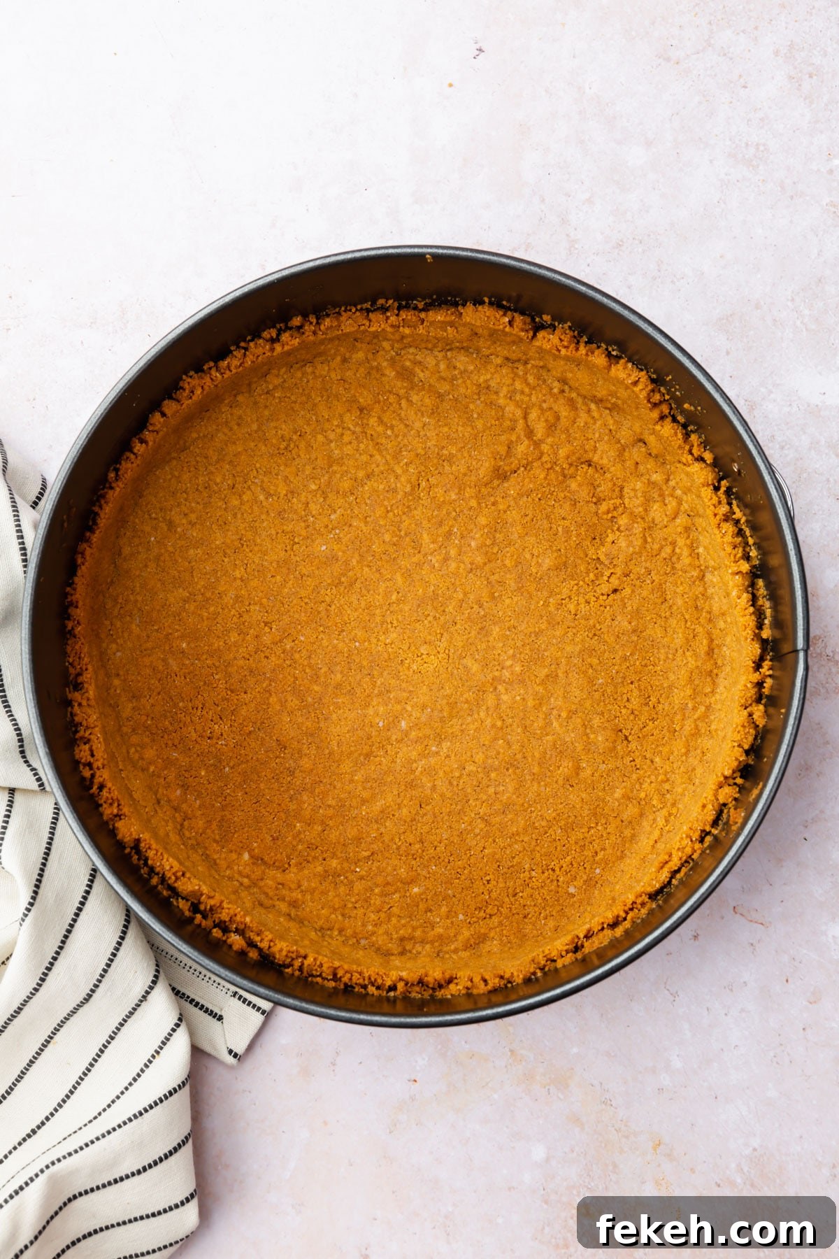 Gluten-Free Graham Cracker Pie Crust Recipe 2 Baked gluten-free graham cracker crust in a springform pan.
