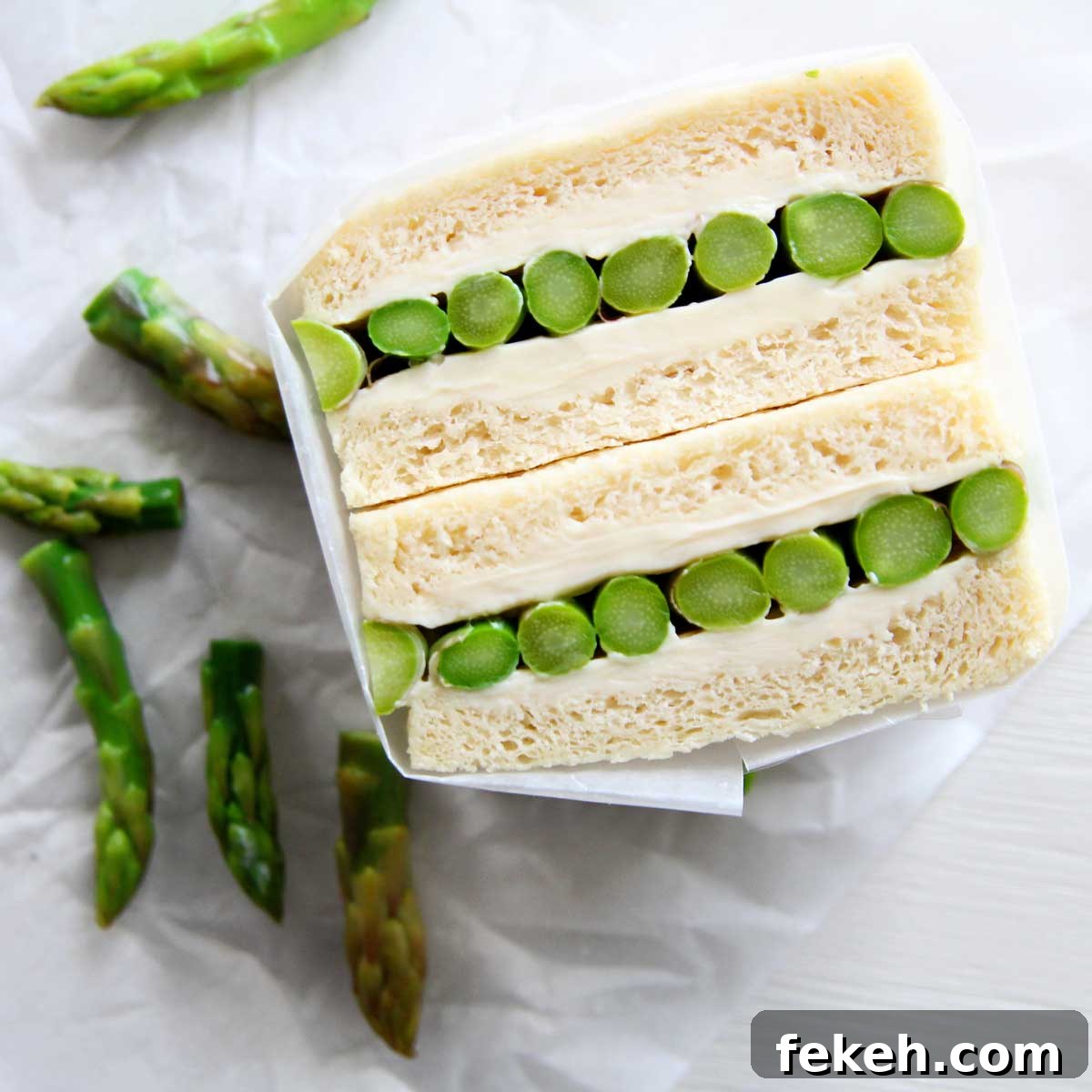 3-Ingredient Asparagus Finger Sandwiches Recipe 2 asparagus sandwich - all purpose veggies