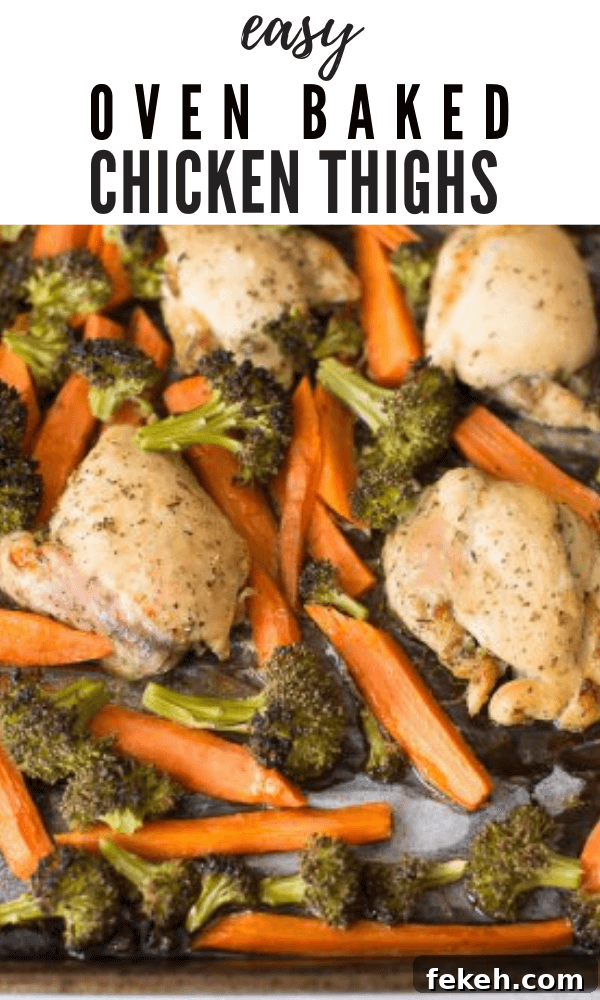 Crispy Oven-Baked Chicken Thighs with Garlic and Herbs 2 easy oven baked chicken thighs recipe