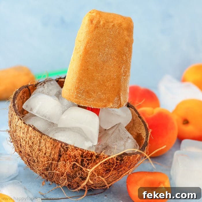 Mango Yogurt Popsicles Recipe: Creamy Tropical Frozen Treats 9 Apricot Coconut Popsicles Image