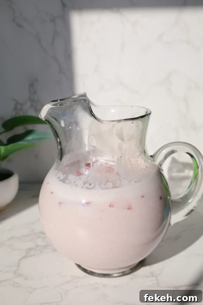 Strawberry Agua Fresca with Creamy Mexican Crema 3 pitcher of drink