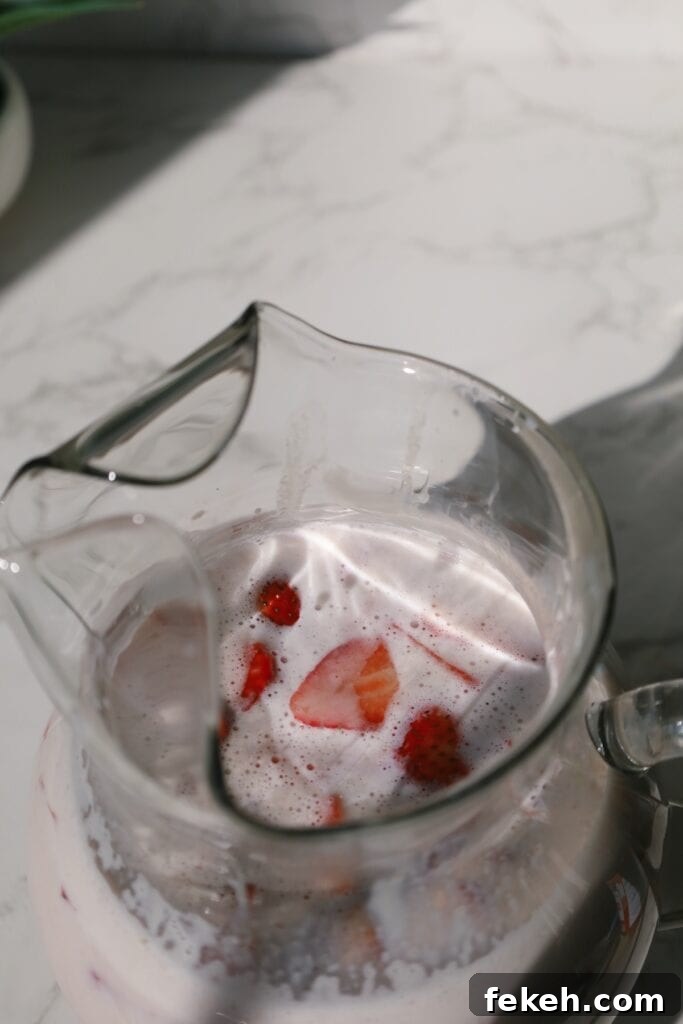 Strawberry Agua Fresca with Creamy Mexican Crema 6 strawberry agua fresca