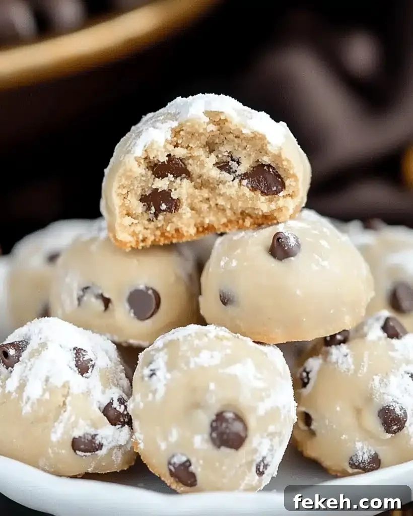 Peanut Butter Chocolate Chip Snowball Cookies Recipe