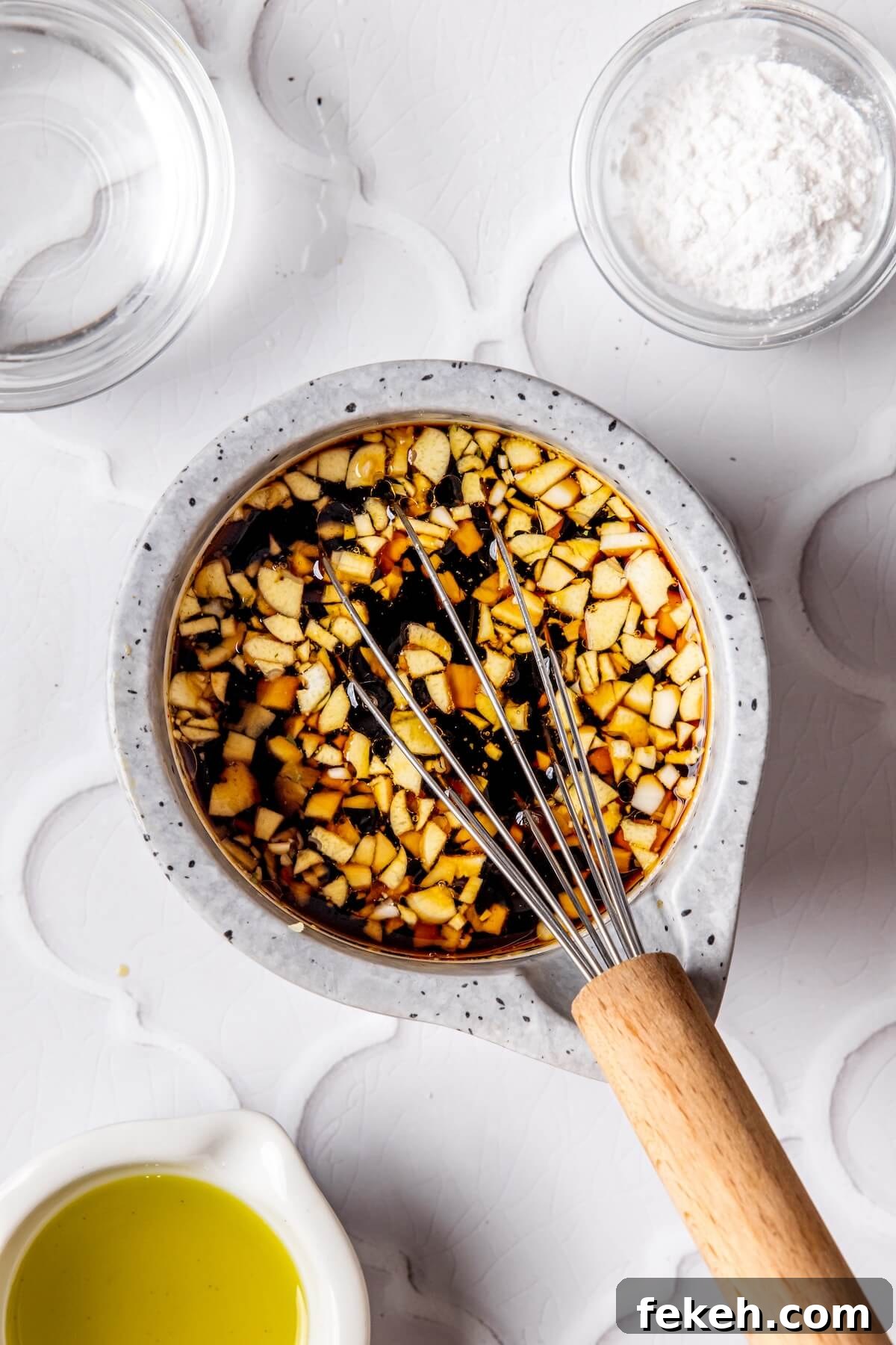 Ginger Honey Ground Chicken Rice Bowls with Asian Flavors 10 How to Make Ginger Honey Ground Chicken Bowls Step 2 - Olivia Adriance