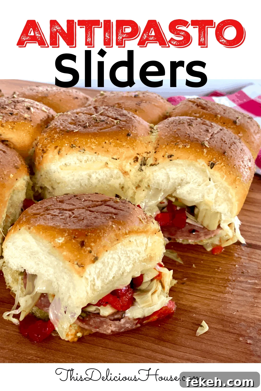 Antipasto Sliders on King's Hawaiian Rolls: Italian Sandwich Recipe 10 Antipasto Sliders.