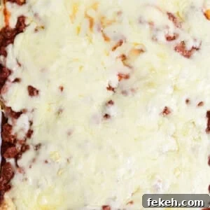 Cheesy Baked Spaghetti Casserole Recipe for Weeknight Dinners 14 Million dollar spaghetti casserole in a baking dish.