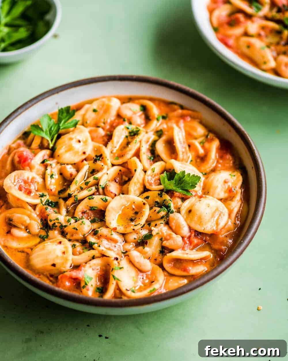 Italian White Bean and Pasta Stew with Garlic & Herbs (Vegan) 3 Vegan Italian White Bean and Pasta Stew.