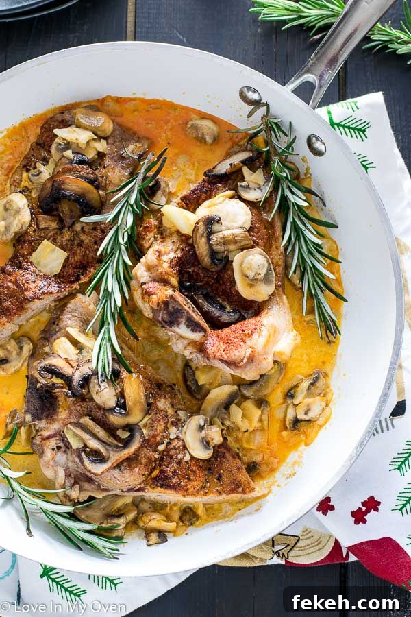 Savory One-Pan Pork Chops with Garlic Butter Rice 3 One Pan Porkchops n Mushrooms