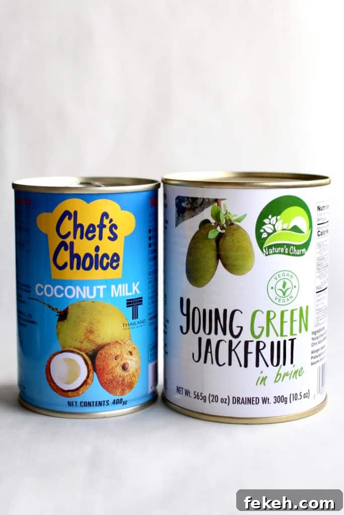 Nature's Charm young green jackfruit and Chef's Choice coconut milk are used to make this vegan cream stew.