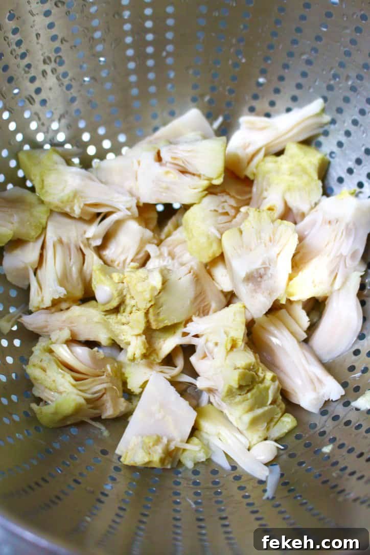 Nature's Charm young green jackfruit drained and squeezed